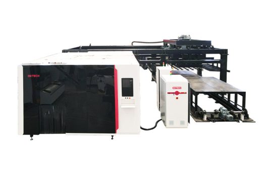 Máquina de corte por láser de chapa y tubo con carga y descarga automática totalmente cerrada, corte por láser