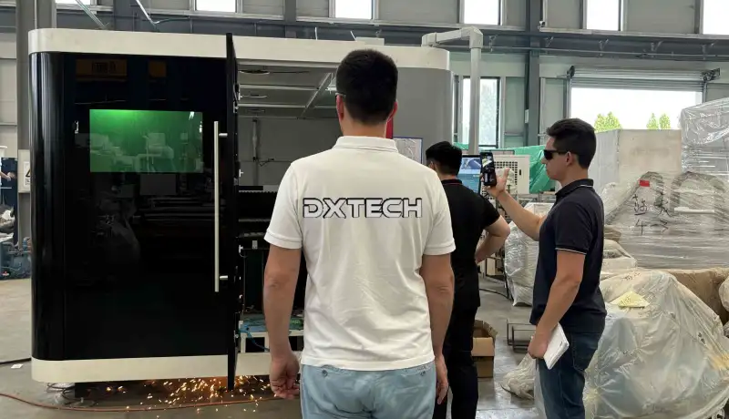 Australian customers visited the factory to inspect the cutting machine4